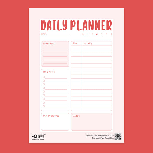 free daily planner templates pdf download