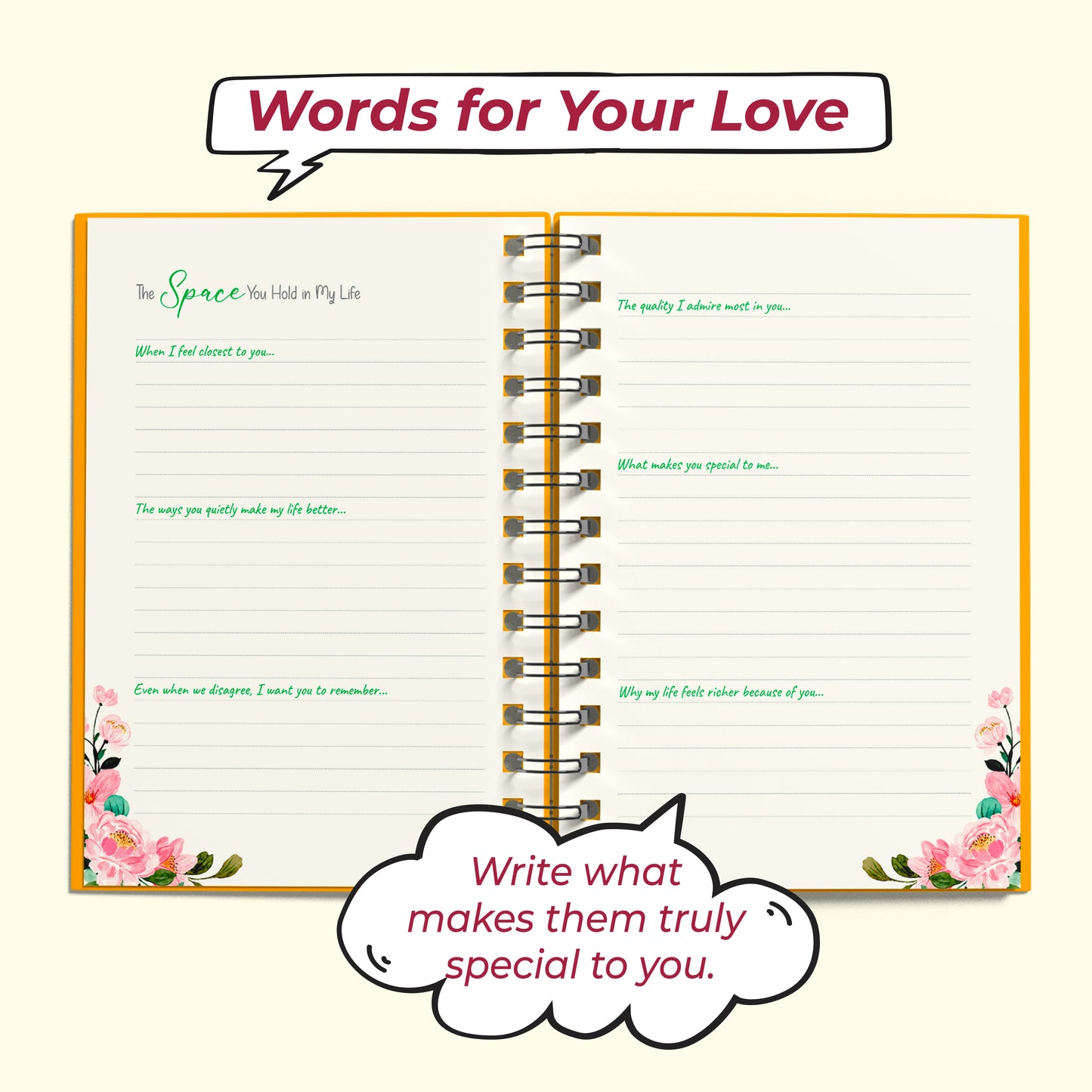 For Someone Special – A Journal of Thoughts, Feelings & Unspoken Words