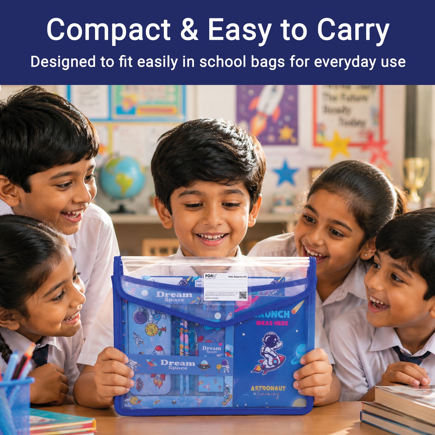 11 Pcs Personalized Space Explorer Stationery Kit for Kids