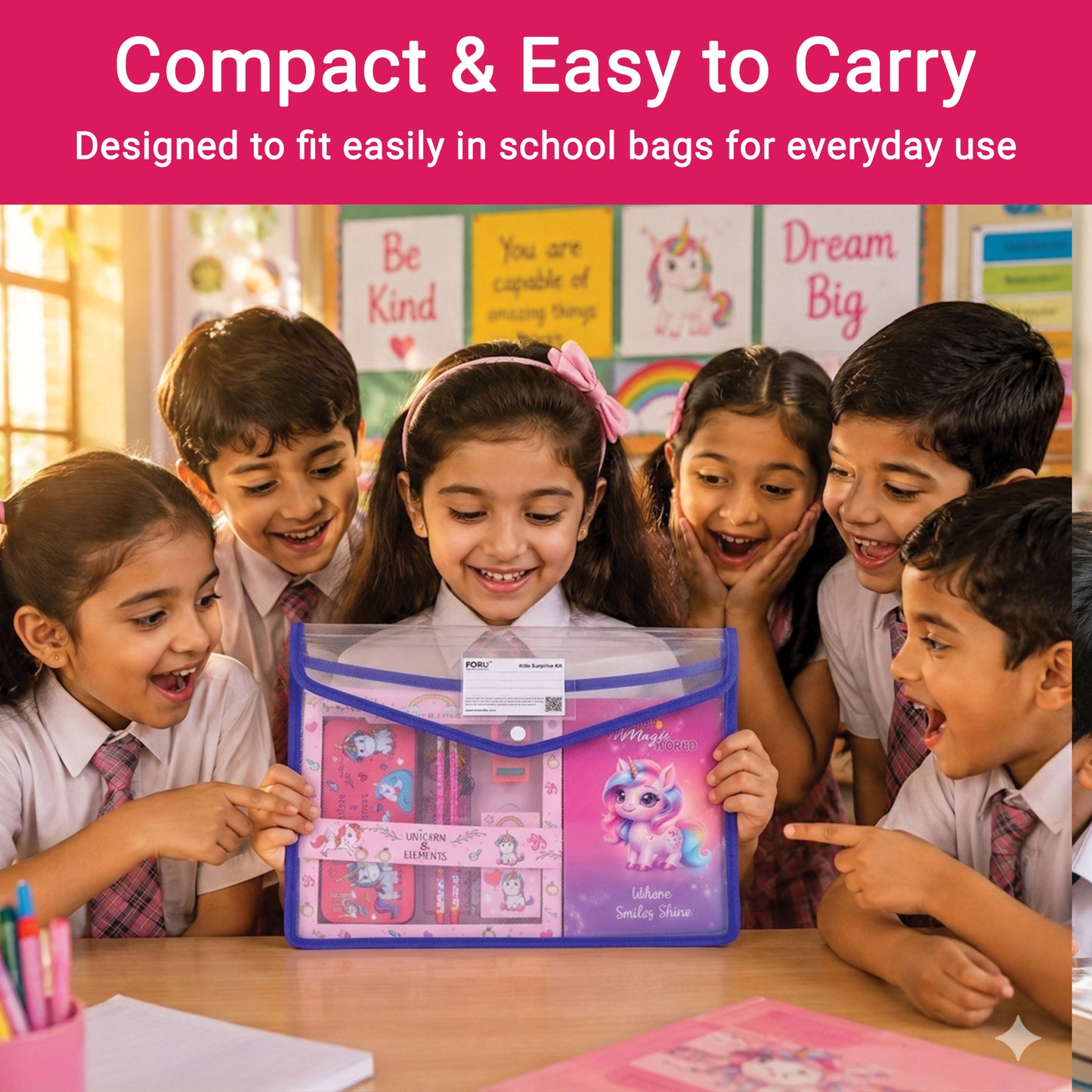 Unicorn Theme Stationery Kit for Kids