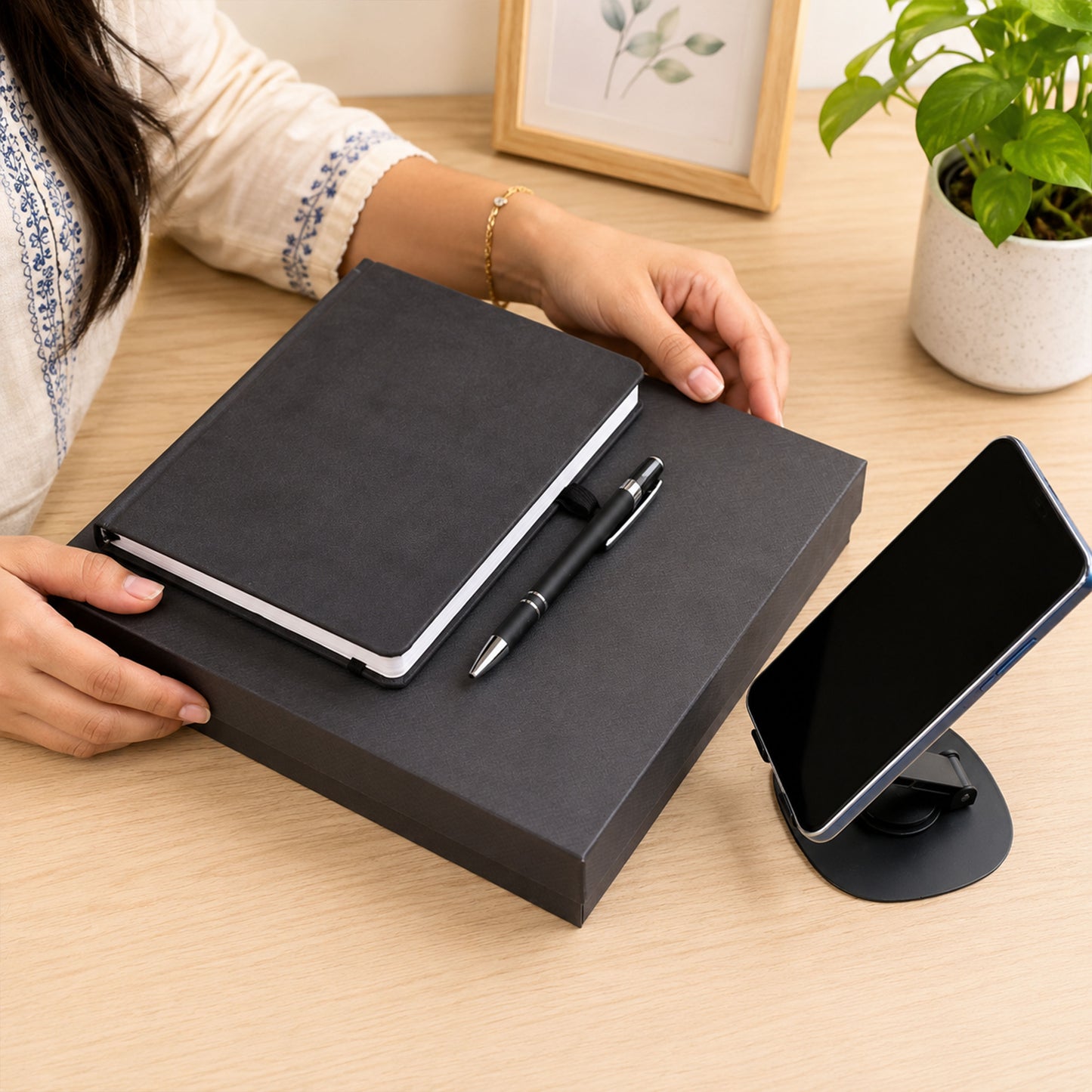 FOR U Functional 3-in-1 Office Stationery Combo Hamper Kit