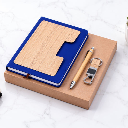 Customizable 3-in-1  Premium Writing Gift Hamper - Blue