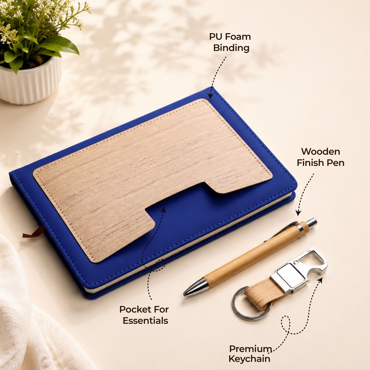 Customizable 3-in-1  Premium Writing Gift Hamper - Blue