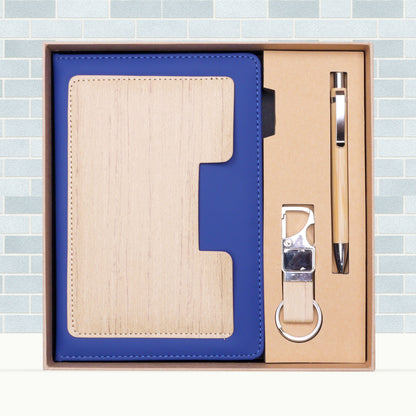 Customizable 3-in-1  Premium Writing Gift Hamper - Blue