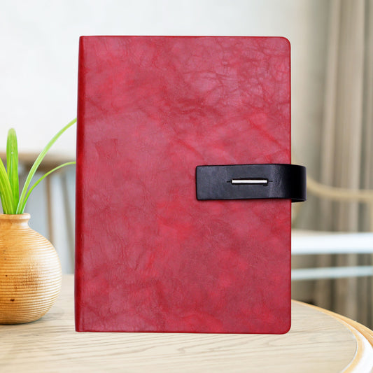 FOR U Crysia A5 Notebook with Pen Holder & Metal Lock