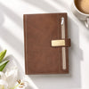 FOR U Elano A5 Zipper Pocket Blank Journal - Brown