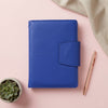 FOR U Zyric A5 Refillable Blank Journal - Card Holder, Magnetic Flap - Blue