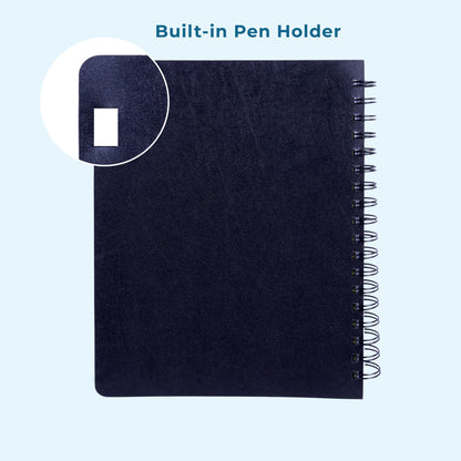 5 Subject B5 Notebook Ruled – 300 Pages Spiral Notebook with Dividers & Pen Holder