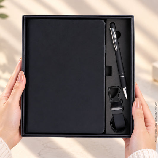3 in 1 Gift Set | A5 Notebook, Stylus Pen, & Keychain