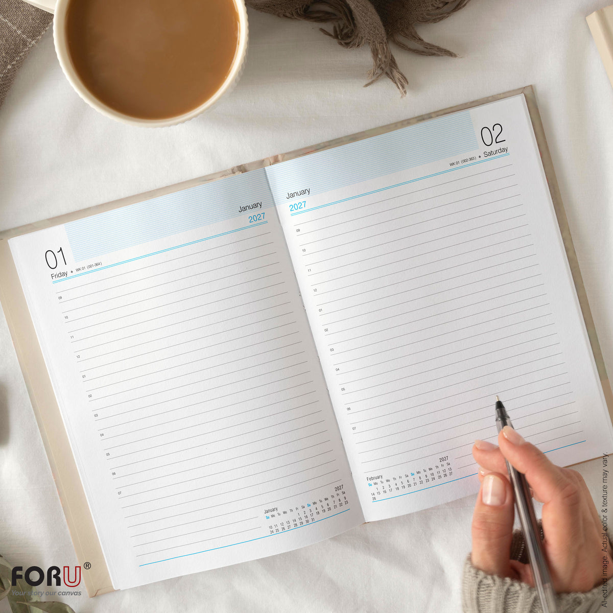 FOR U Radiant 2027 Diary Combo Office Stationery Planner Diary