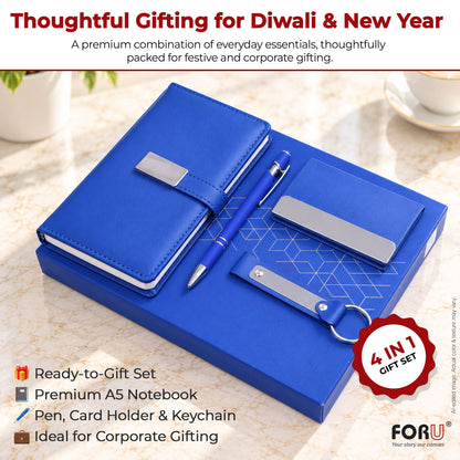 FORU Officer 4-in-1 Corporate Gift Hamper Kit 2027 -Blue