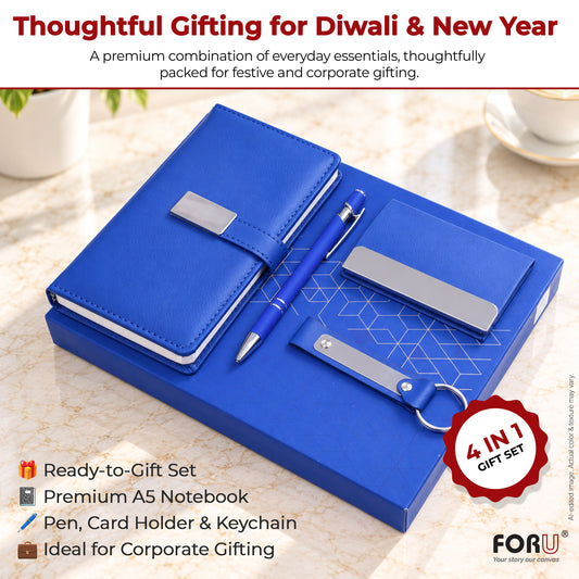 FORU Officer 4-in-1 Corporate Gift Hamper Kit 2027 -Blue