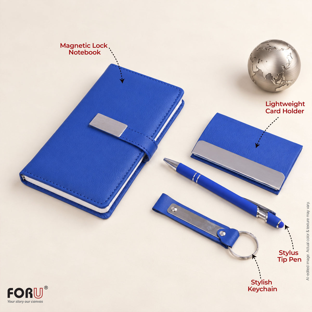 FORU Officer 4-in-1 Corporate Gift Hamper Kit 2027 -Blue