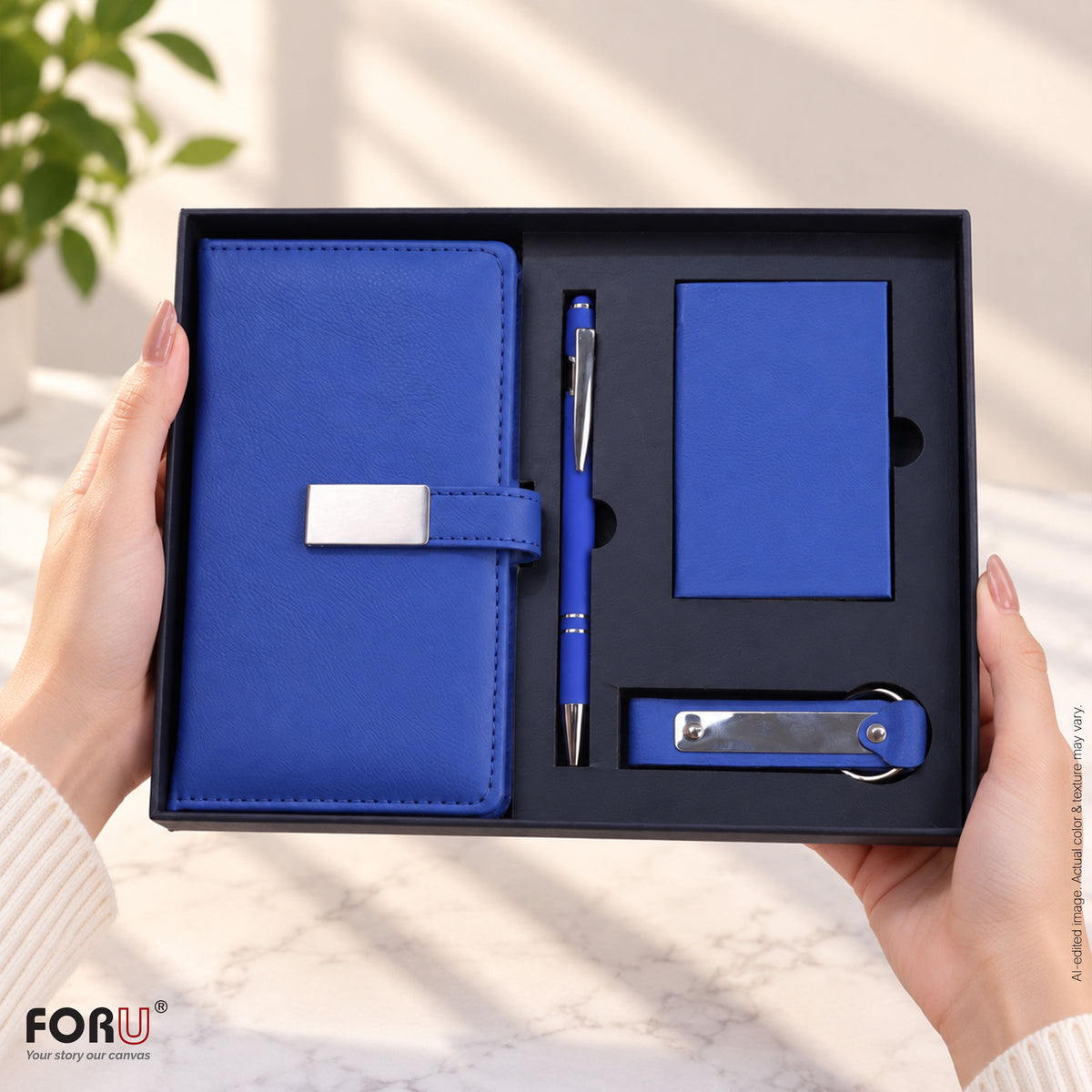 FORU Officer 4-in-1 Corporate Gift Hamper Kit 2027 -Blue