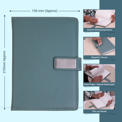 Mirage A5 Undated Customizable Journal with Magnetic Lock