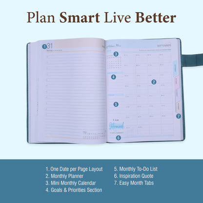 Max B5 One Date Planner Diary with Stationery Clasp