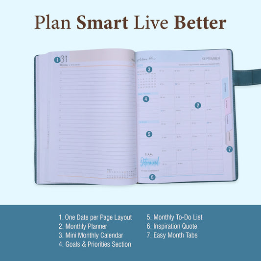 Max B5 One Date Planner Diary with Stationery Clasp