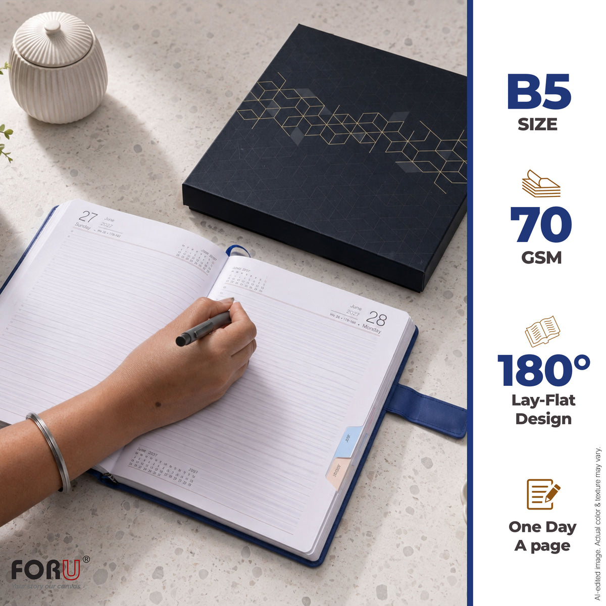 FOR U 2027 Diary Gift Set | Professional Diary & Pen Gift Box