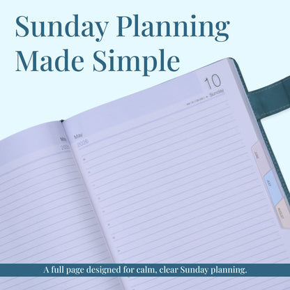 Max B5 One Date Planner Diary with Stationery Clasp