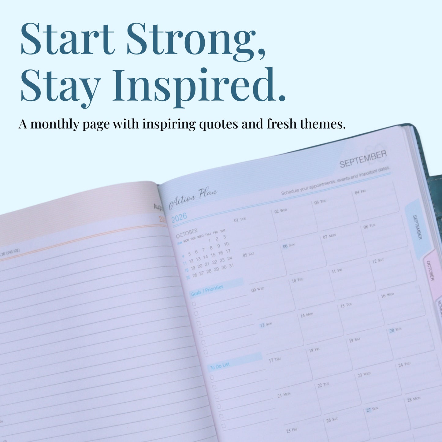 Max B5 One Date Planner Diary with Stationery Clasp