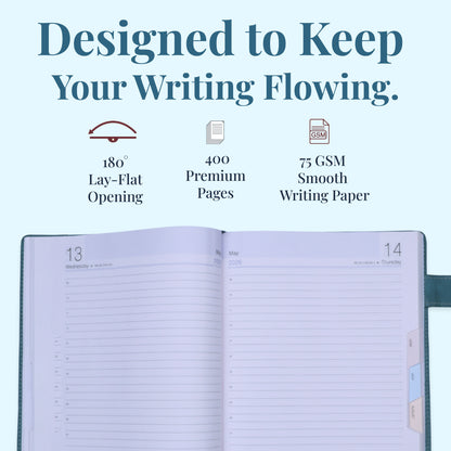 Max B5 One Date Planner Diary with Stationery Clasp