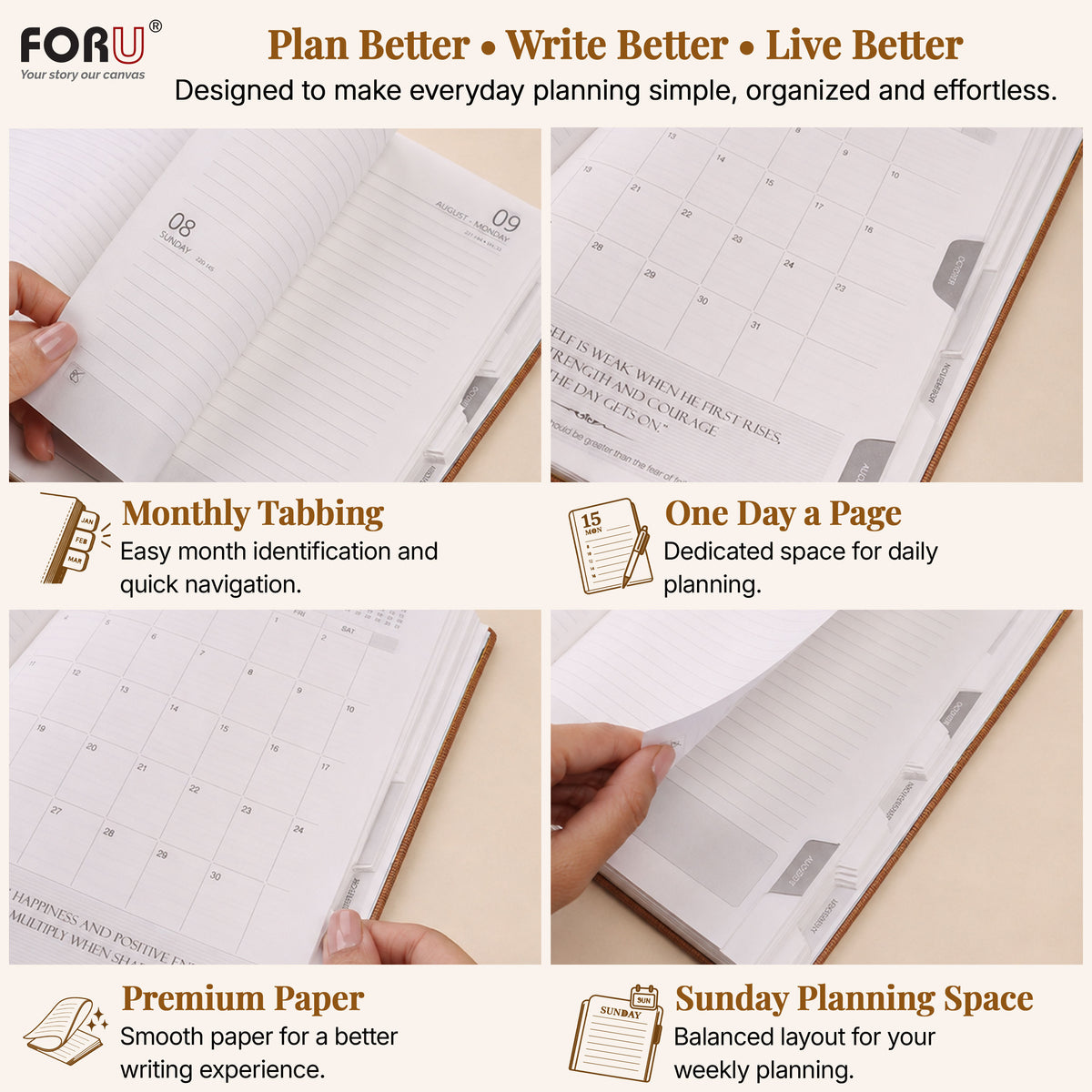 FOR U Reset 2027 Diary  | Premium Office Stationery Gift
