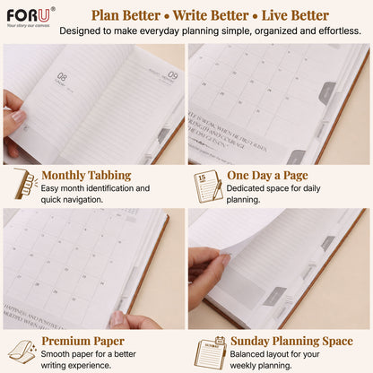 FOR U Reset 2027 Diary  | Premium Office Stationery Gift