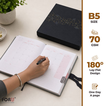 FOR U Lumina 2027 B5 Dated Diary | Office Stationery Diary with Magnetic Lock