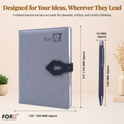 FOR U Lumina 2027 B5 Dated Diary | Office Stationery Diary with Magnetic Lock