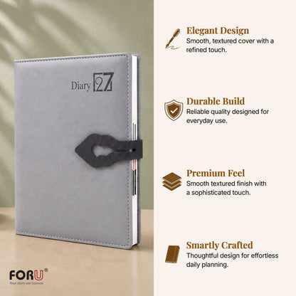 FOR U Lumina 2027 B5 Dated Diary | Office Stationery Diary with Magnetic Lock