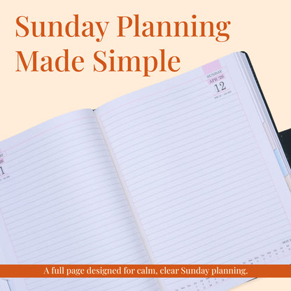 FOR U Impeccable 2026 Undated Diary with Pen Holder & Card Holder