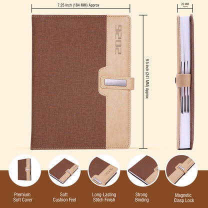 FOR U Starrer 2026 B5 Office Stationery Diary with Magnetic Metal Clasp