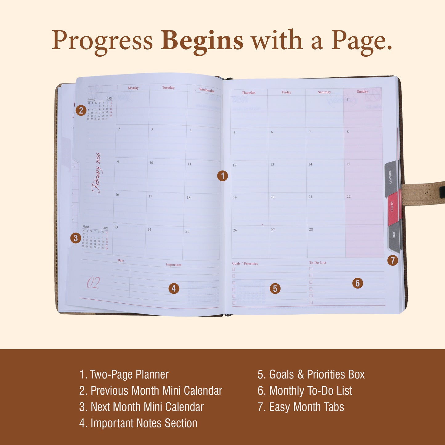 FOR U Starrer 2026 B5 Office Stationery Diary with Magnetic Metal Clasp