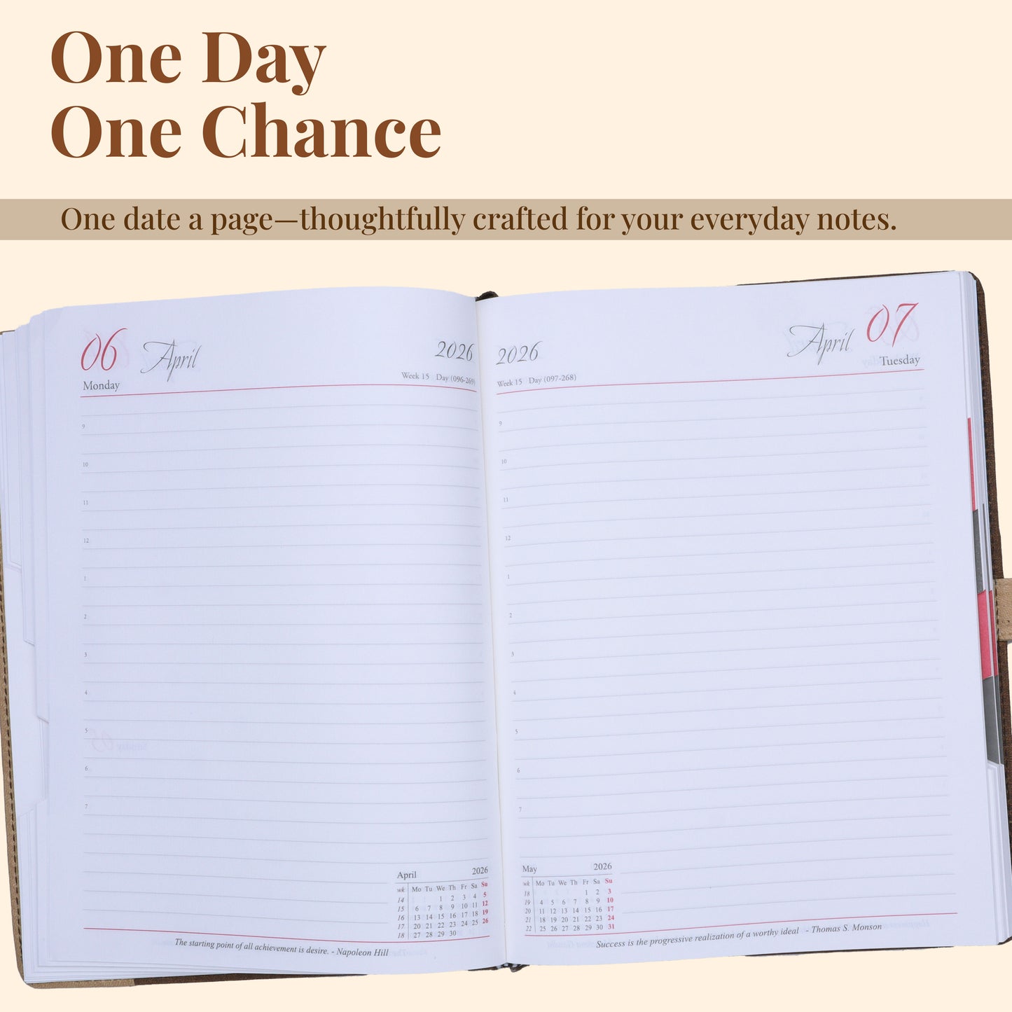 FOR U Starrer 2026 B5 Office Stationery Diary with Magnetic Metal Clasp