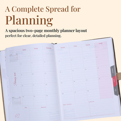 FOR U Starrer 2026 B5 Office Stationery Diary with Magnetic Metal Clasp