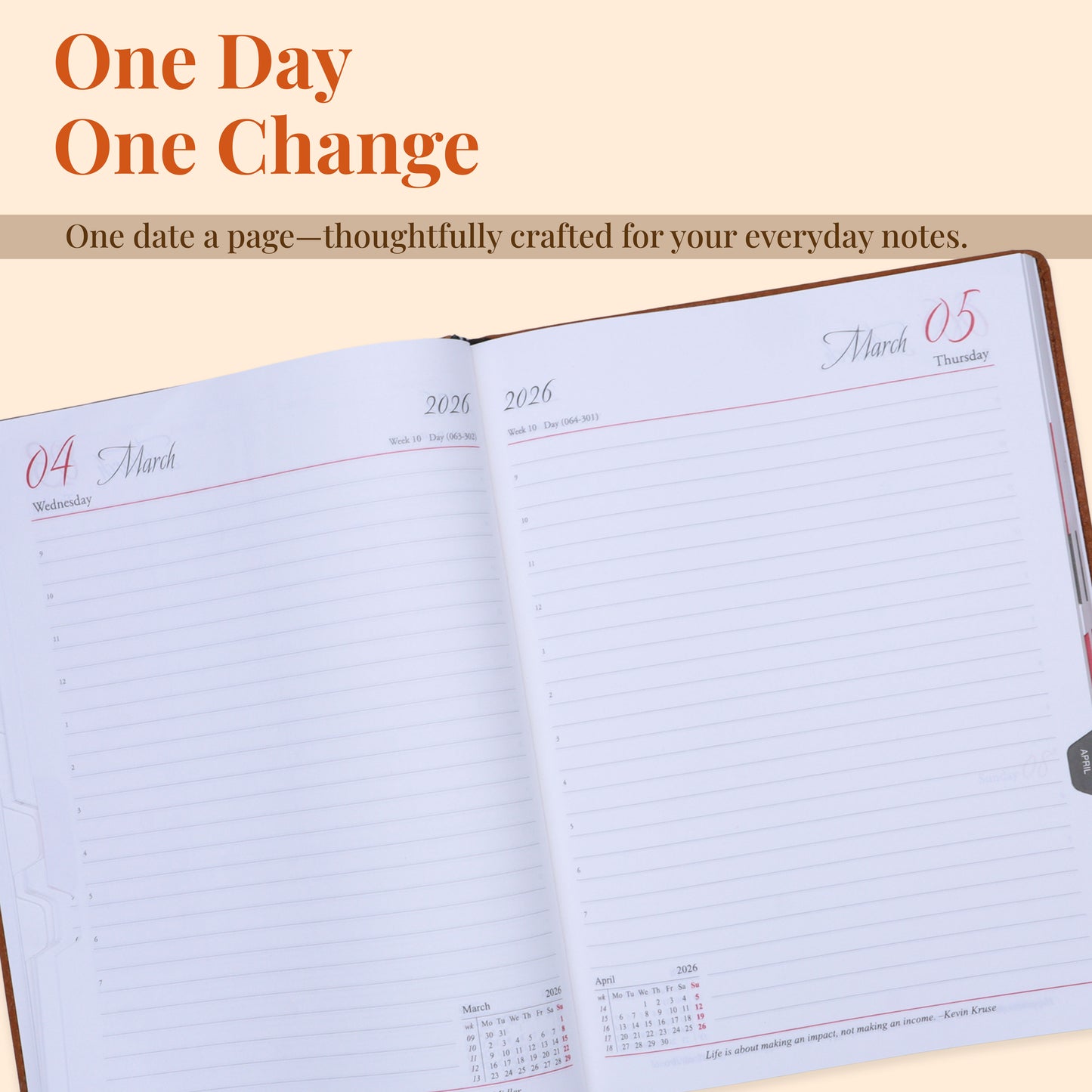 FOR U Beauty 2026 Dated Diary | Office Stationery Diary with Magnetic Lock