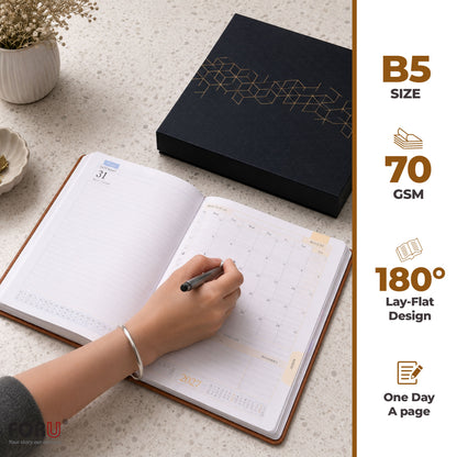 FOR U Haven 2026 B5 Dated Diary with Pen Holder | Office Stationery