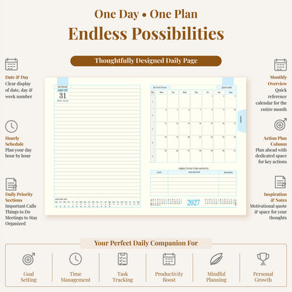 FOR U Haven 2026 B5 Dated Diary with Pen Holder | Office Stationery