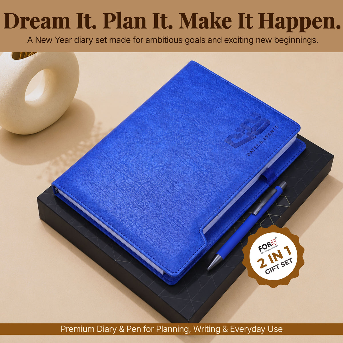 FOR U Impeccable 2027 B5 Dated Diary with Pen
