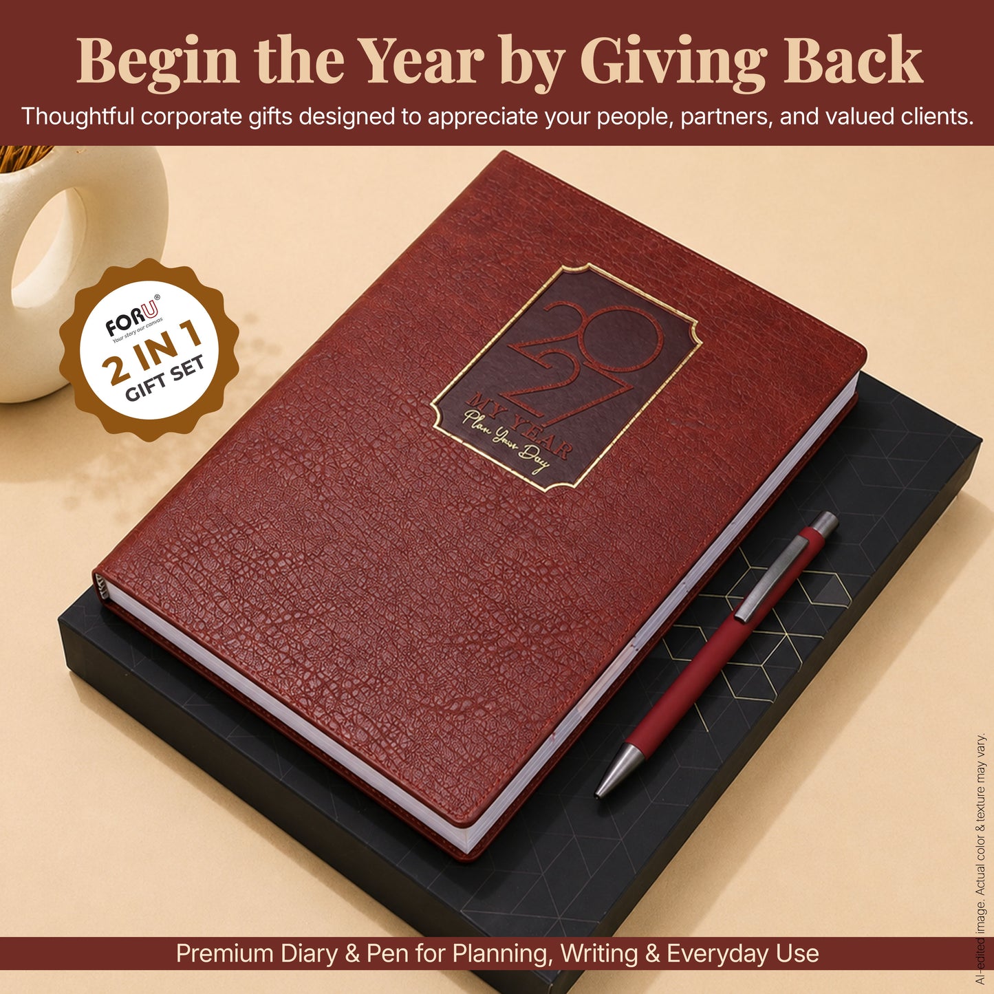 FOR U Awesome 2026 B5 Dated Diary | Office Stationery Daily Planner