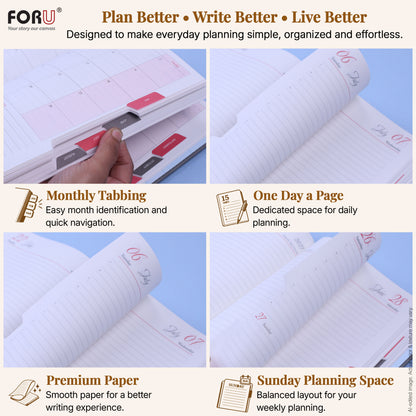 FOR U Awesome 2026 B5 Dated Diary | Office Stationery Daily Planner