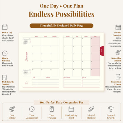 FOR U Awesome 2026 B5 Dated Diary | Office Stationery Daily Planner