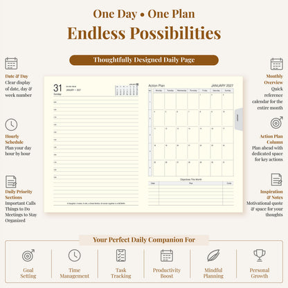 2026 Stylish B5 Dated Office Planner Diary