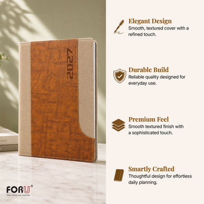 FOR U Reflection 2027 B5 Diary Gift Set | Premium Corporate New Year Planner Combo