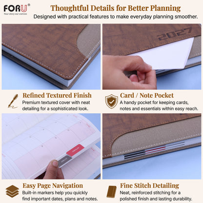 FOR U Reflection 2027 B5 Diary Gift Set | Premium Corporate New Year Planner Combo