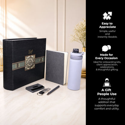 ForU 5-in-1 Gift Set with Diary, Sipper Water Bottle, Pen & Accessories