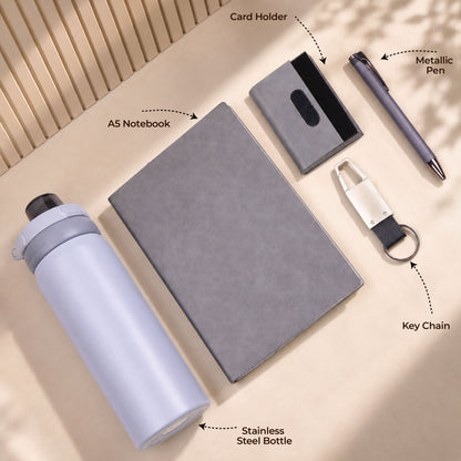 ForU 5-in-1 Gift Set with Diary, Sipper Water Bottle, Pen & Accessories
