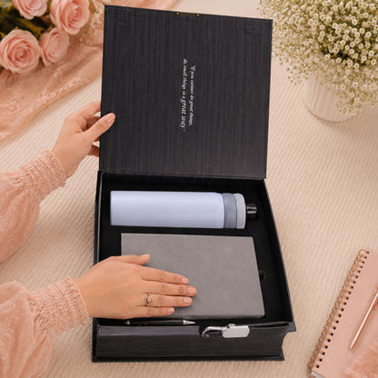 ForU 5-in-1 Gift Set with Diary, Sipper Water Bottle, Pen & Accessories