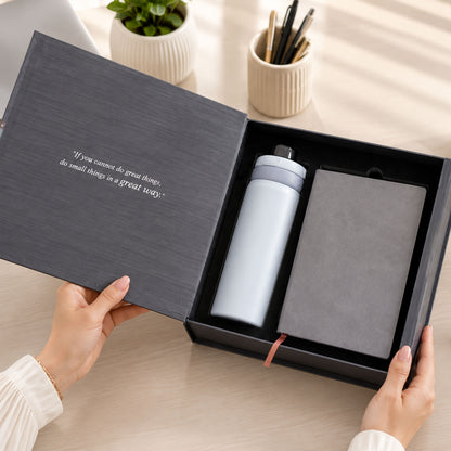ForU 5-in-1 Gift Set with Diary, Sipper Water Bottle, Pen & Accessories