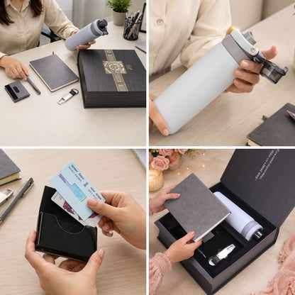 ForU 5-in-1 Gift Set with Diary, Sipper Water Bottle, Pen & Accessories